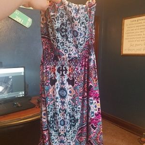 Strapless summer dress